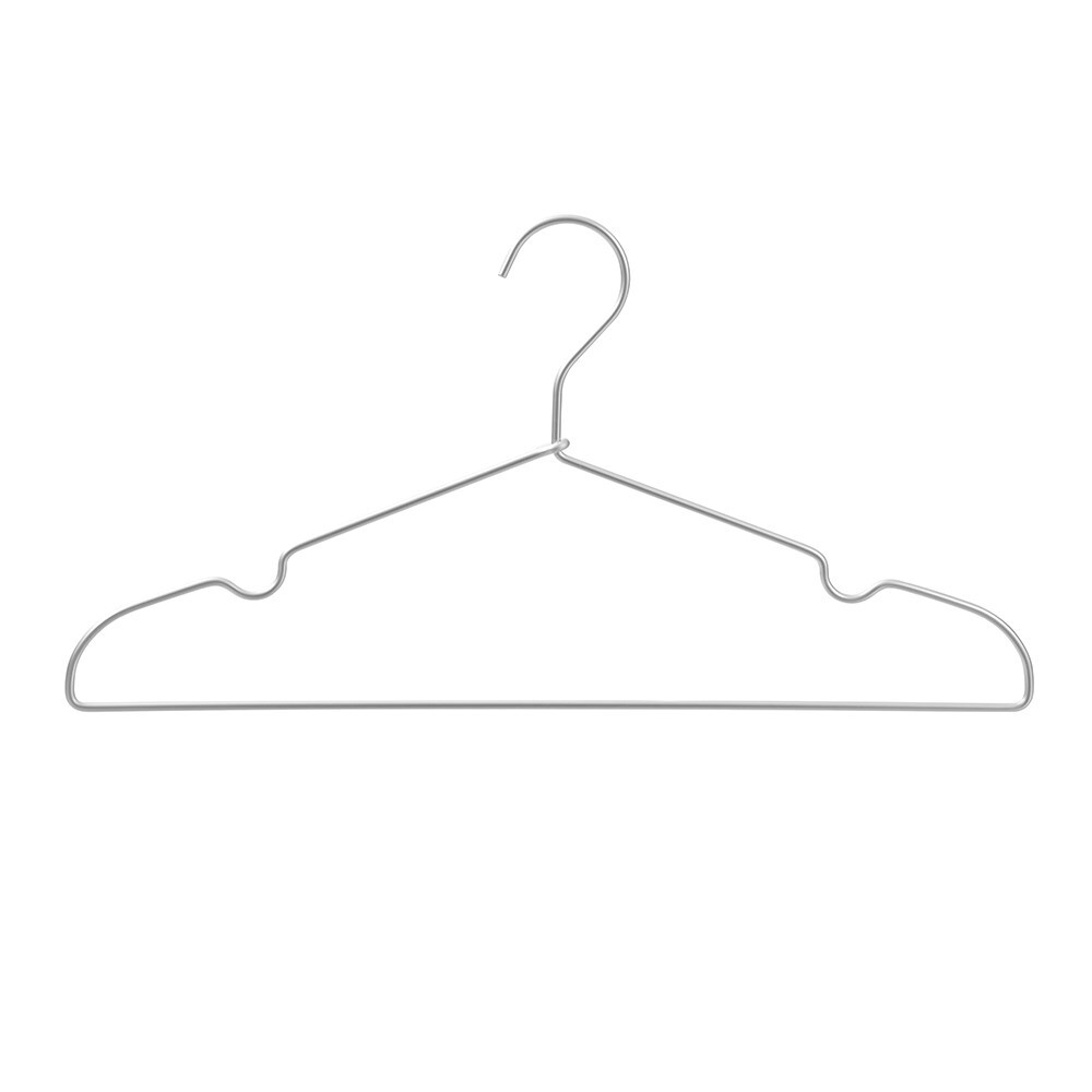 48pc Boxsweden Hangit Aluminium Clothes Hangers 41cm - Silver
