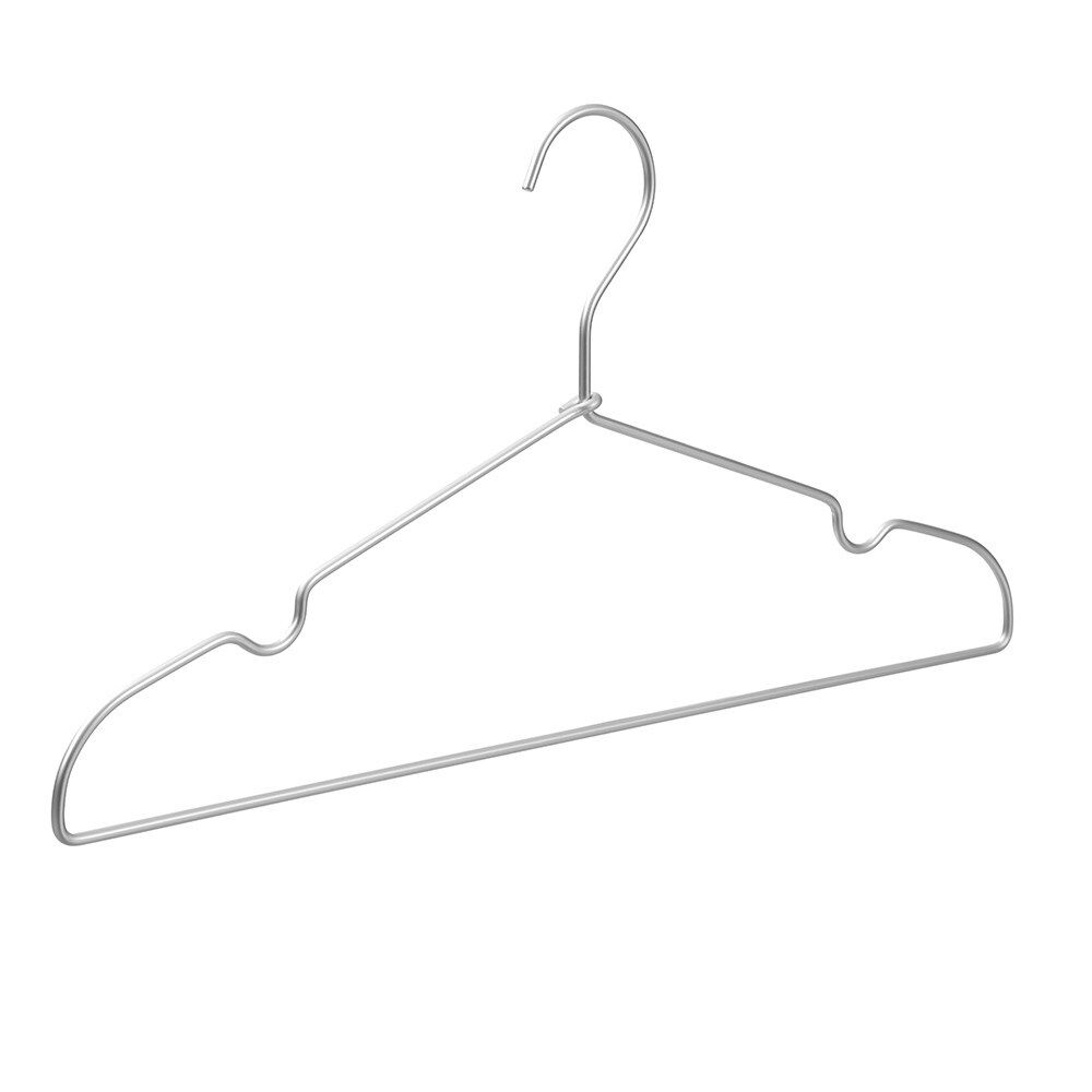 48pc Boxsweden Hangit Aluminium Clothes Hangers 41cm - Silver