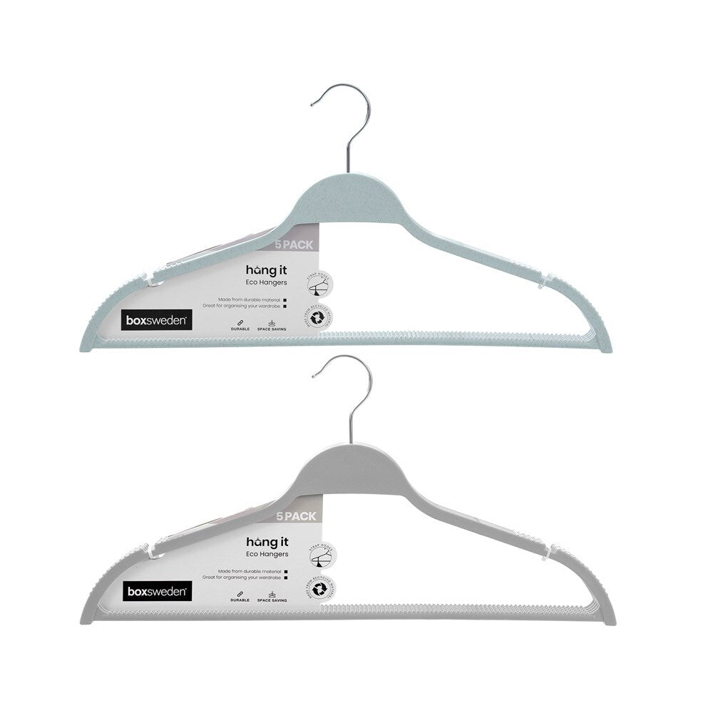 80pc Boxsweden Hangit Eco Wheat Straw Clothes Hangers 45cm - Assorted