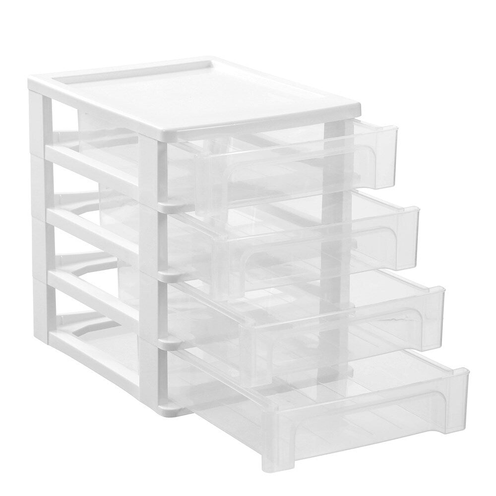 4PK Boxsweden A4 Desktop 4-Drawer Unit 33.5x26cm - Assorted