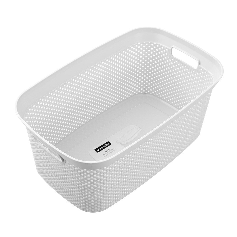 6x 2pc Boxsweden 32L Aero Laundry Hamper Lidded 54x23cm Assorted