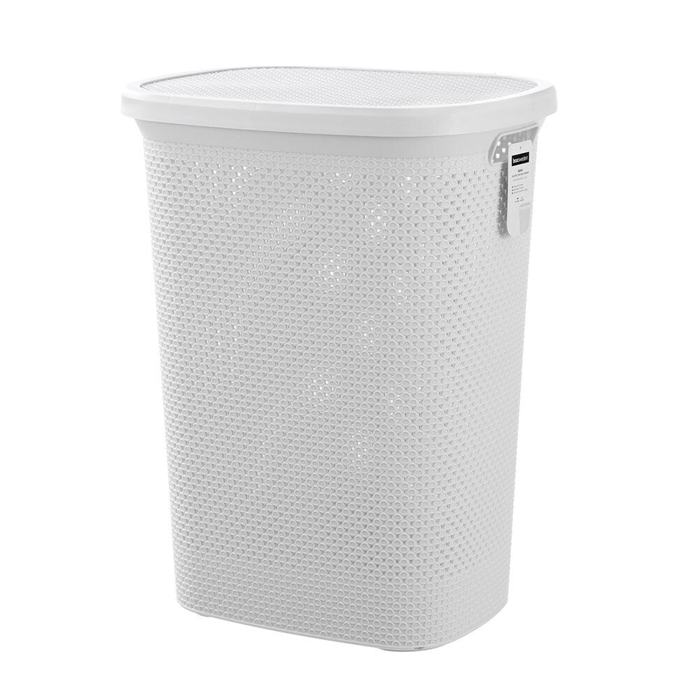 6x 2pc Boxsweden 62L Aero Laundry Hamper Lidded 45x60cm Assorted