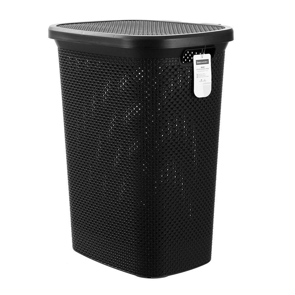 6x 2pc Boxsweden 62L Aero Laundry Hamper Lidded 45x60cm Assorted