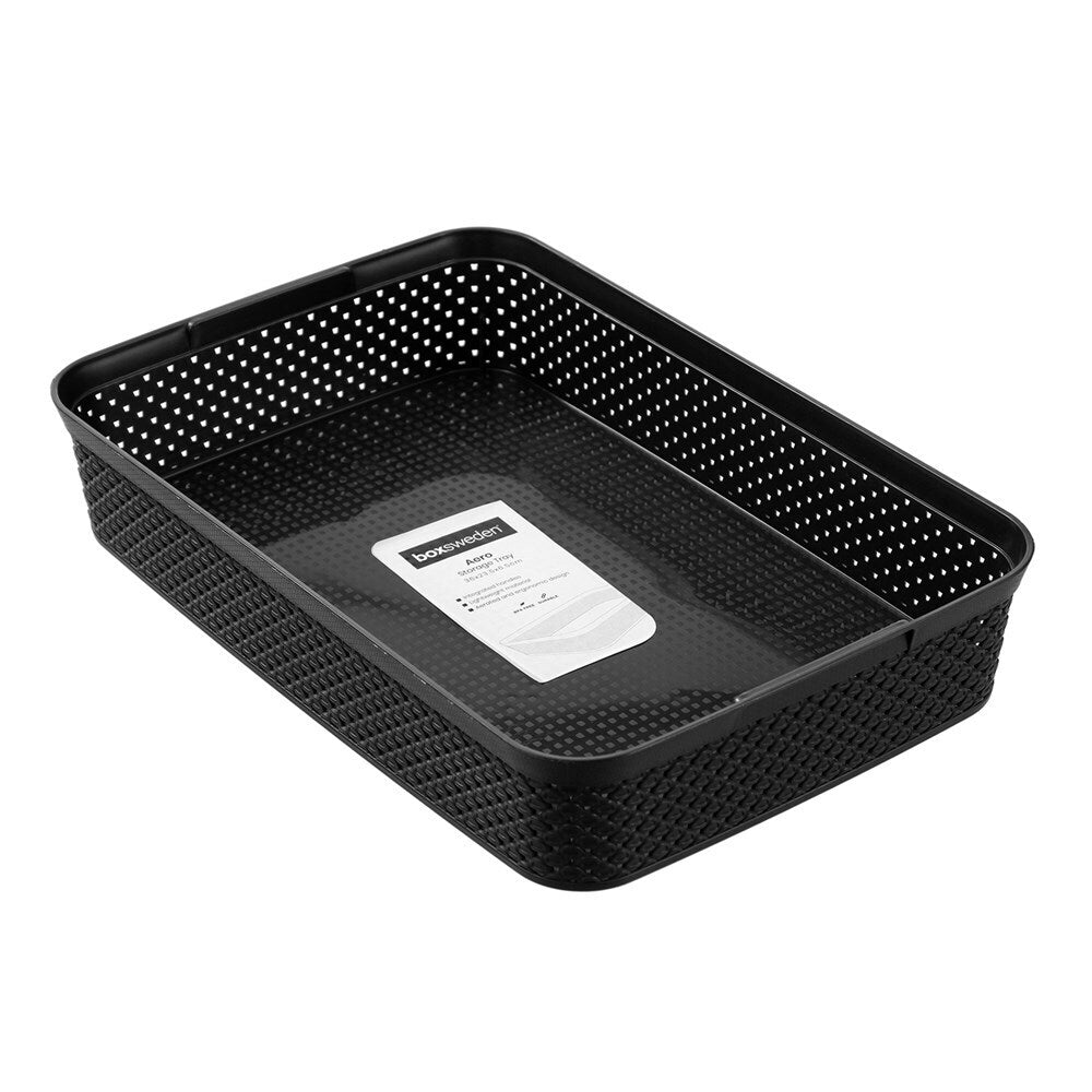 24PK Boxsweden Aero Storage Tray Basket Rectangle 36x23.5cm - Assorted
