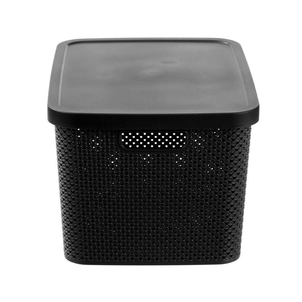 6PK Boxsweden Aero Lidded Storage Basket 19L/38.5cm - Assorted