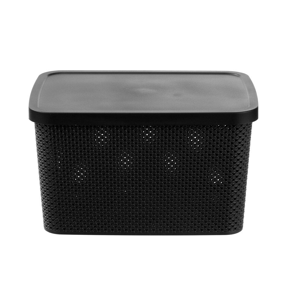 6PK Boxsweden Aero Lidded Storage Basket 19L/38.5cm - Assorted