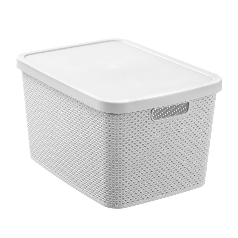 6PK Boxsweden Aero Lidded Storage Basket 19L/38.5cm - Assorted