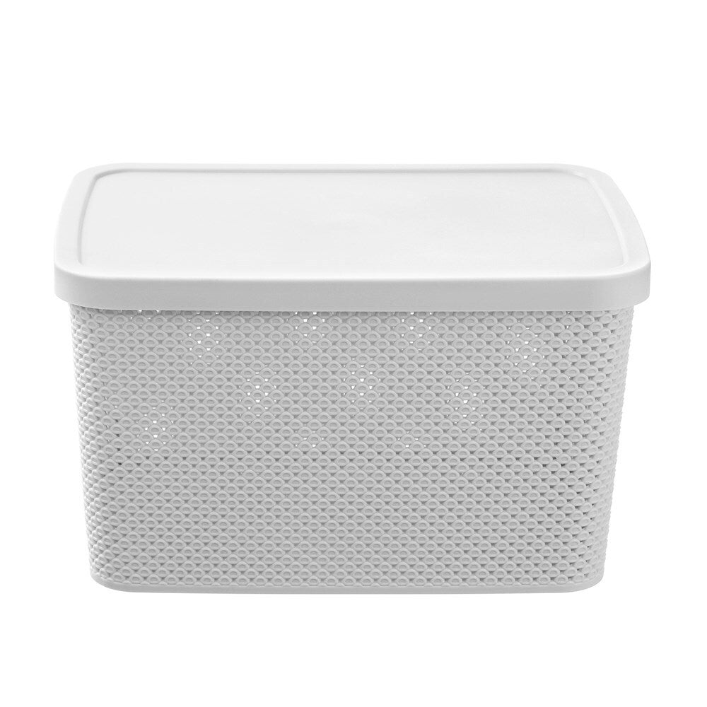 6PK Boxsweden Aero Lidded Storage Basket 19L/38.5cm - Assorted