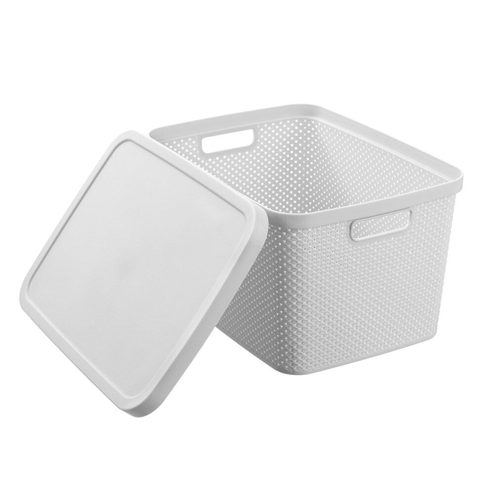 6PK Boxsweden Aero Lidded Storage Basket 19L/38.5cm - Assorted