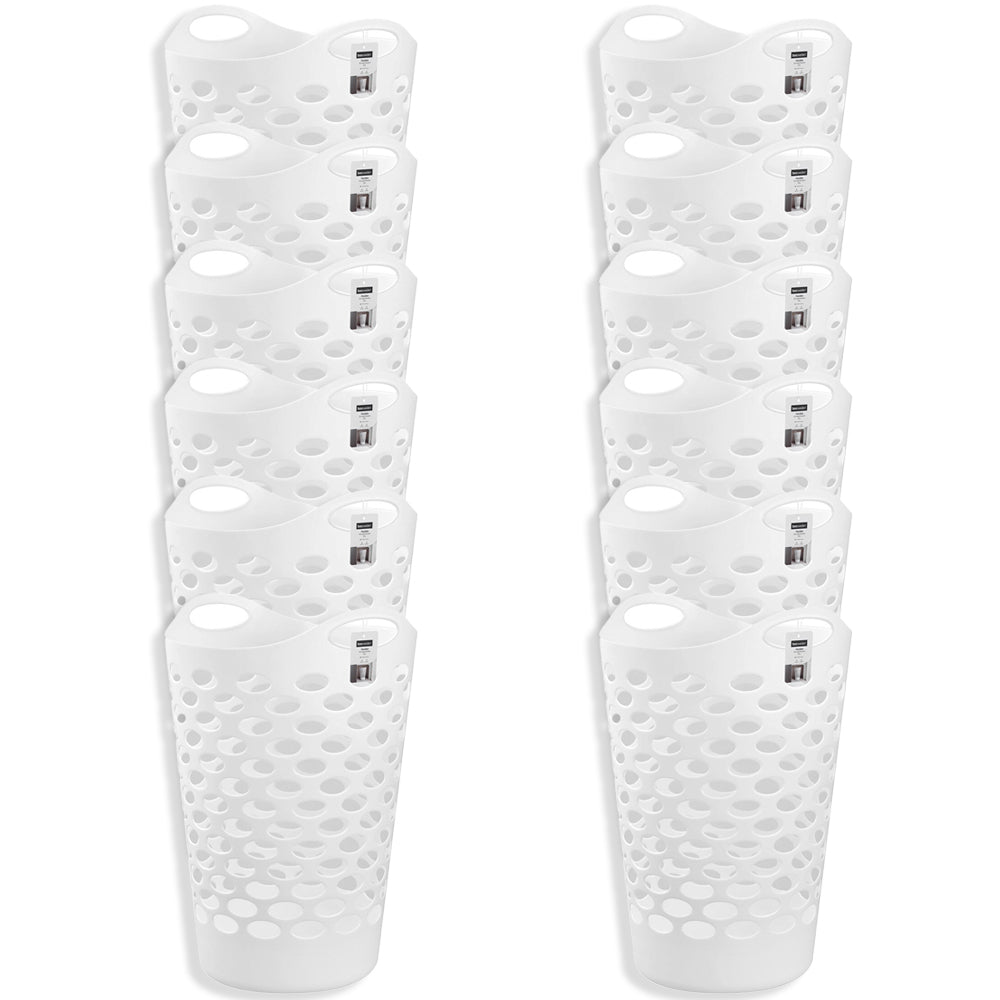 12x Boxsweden 65L Flexible Laundry Basket 40x43cm Assorted