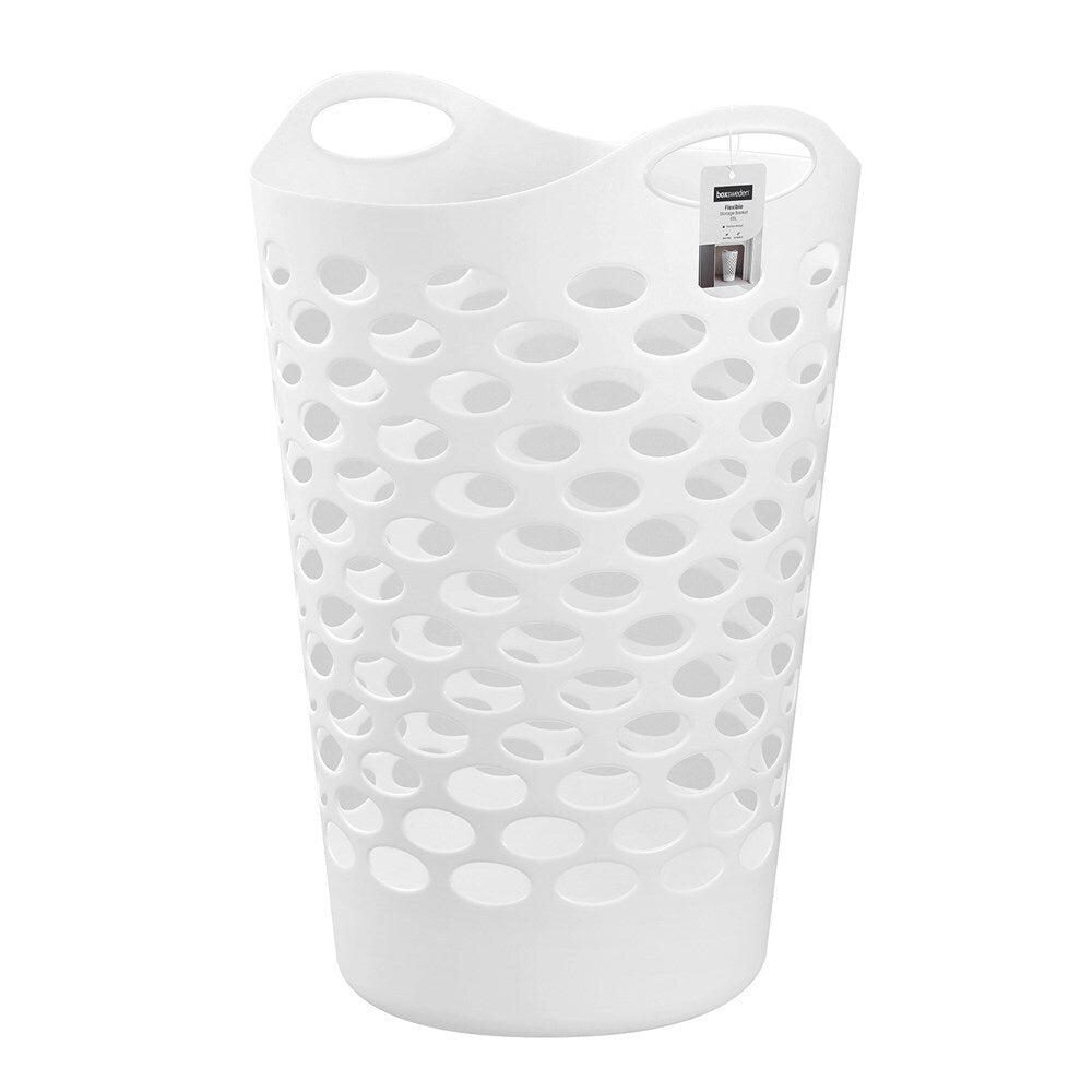 12x Boxsweden 65L Flexible Laundry Basket 40x43cm Assorted