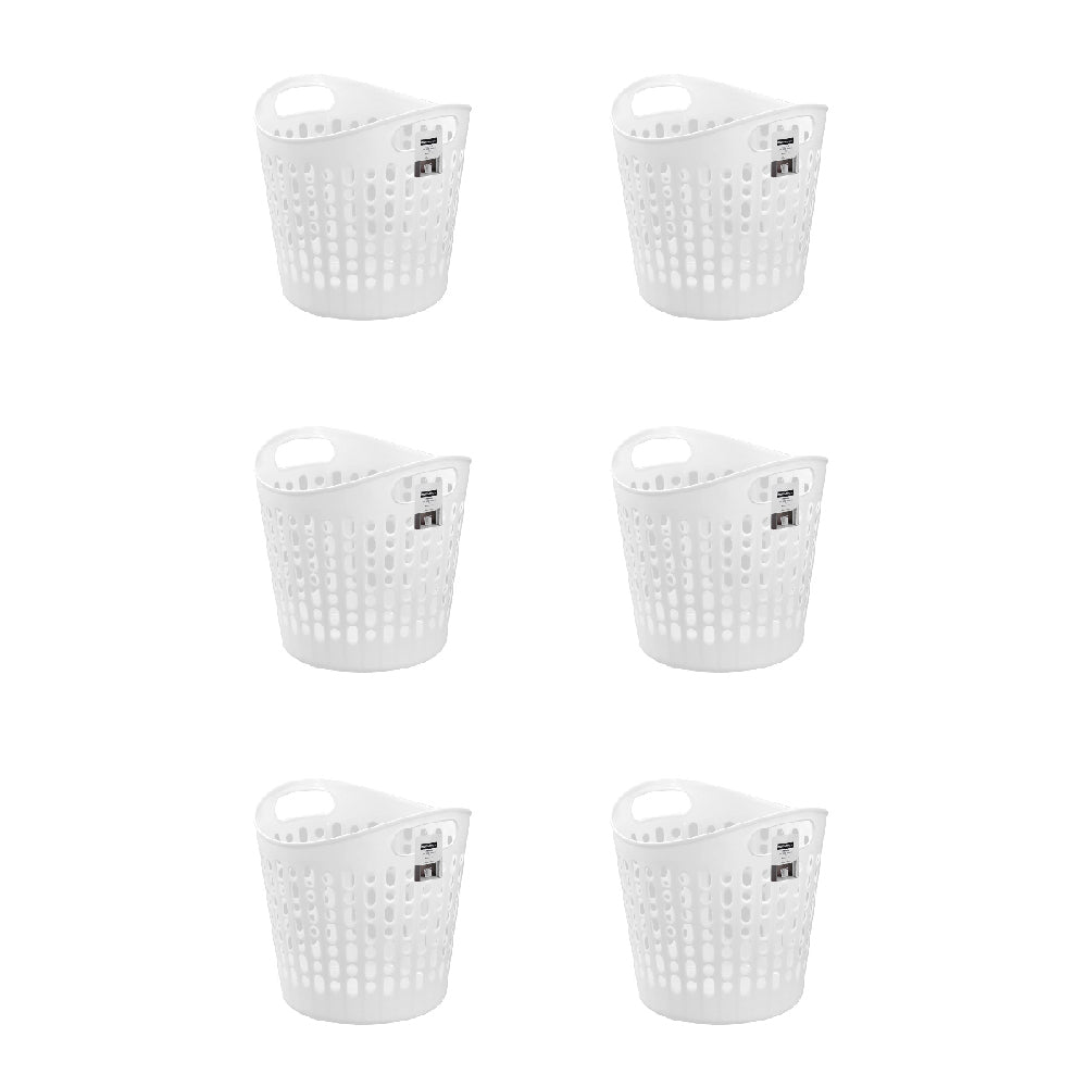 6x 2pc Boxsweden 32L Flexible Laundry Basket 40x40cm Assorted