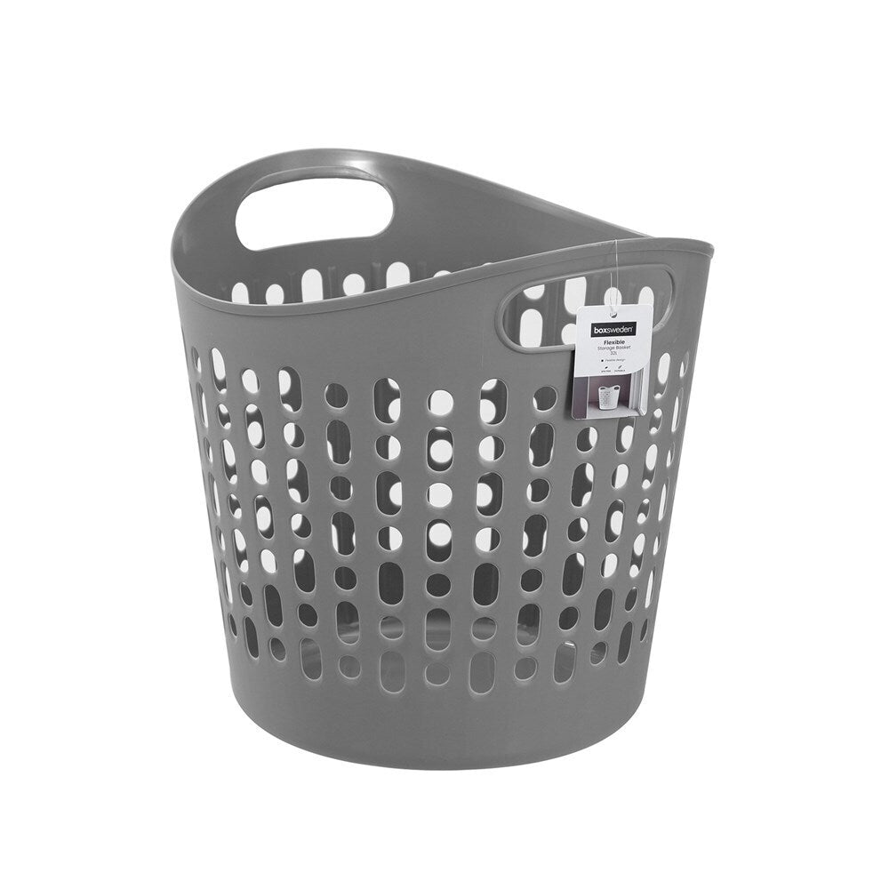 6x 2pc Boxsweden 32L Flexible Laundry Basket 40x40cm Assorted