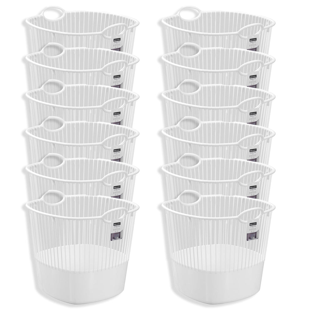12x Boxsweden 36L Laundry Tote 45x42cm w/ Handle - Assorted