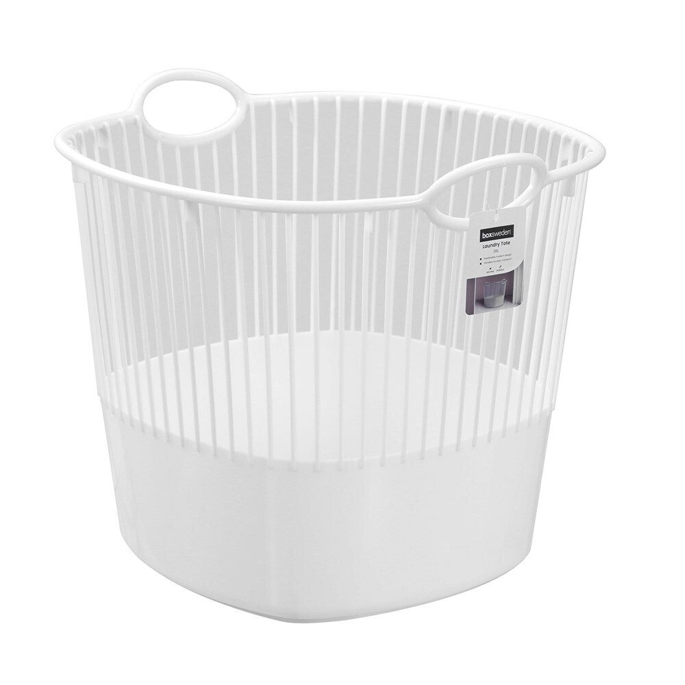 12x Boxsweden 36L Laundry Tote 45x42cm w/ Handle - Assorted