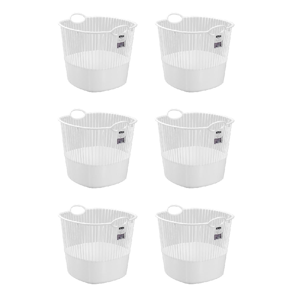 6x Boxsweden 36L Laundry Tote 45x42cm w/ Handle - Assorted