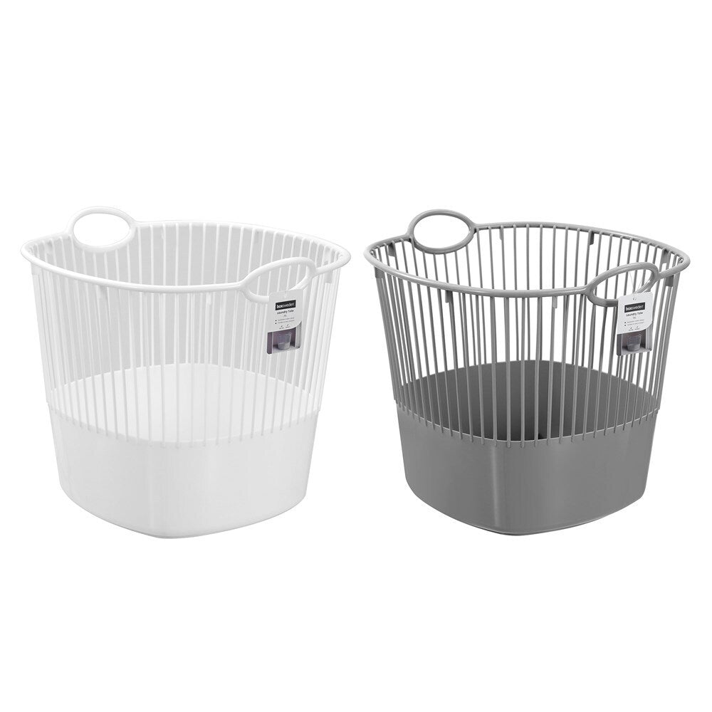 6x Boxsweden 36L Laundry Tote 45x42cm w/ Handle - Assorted