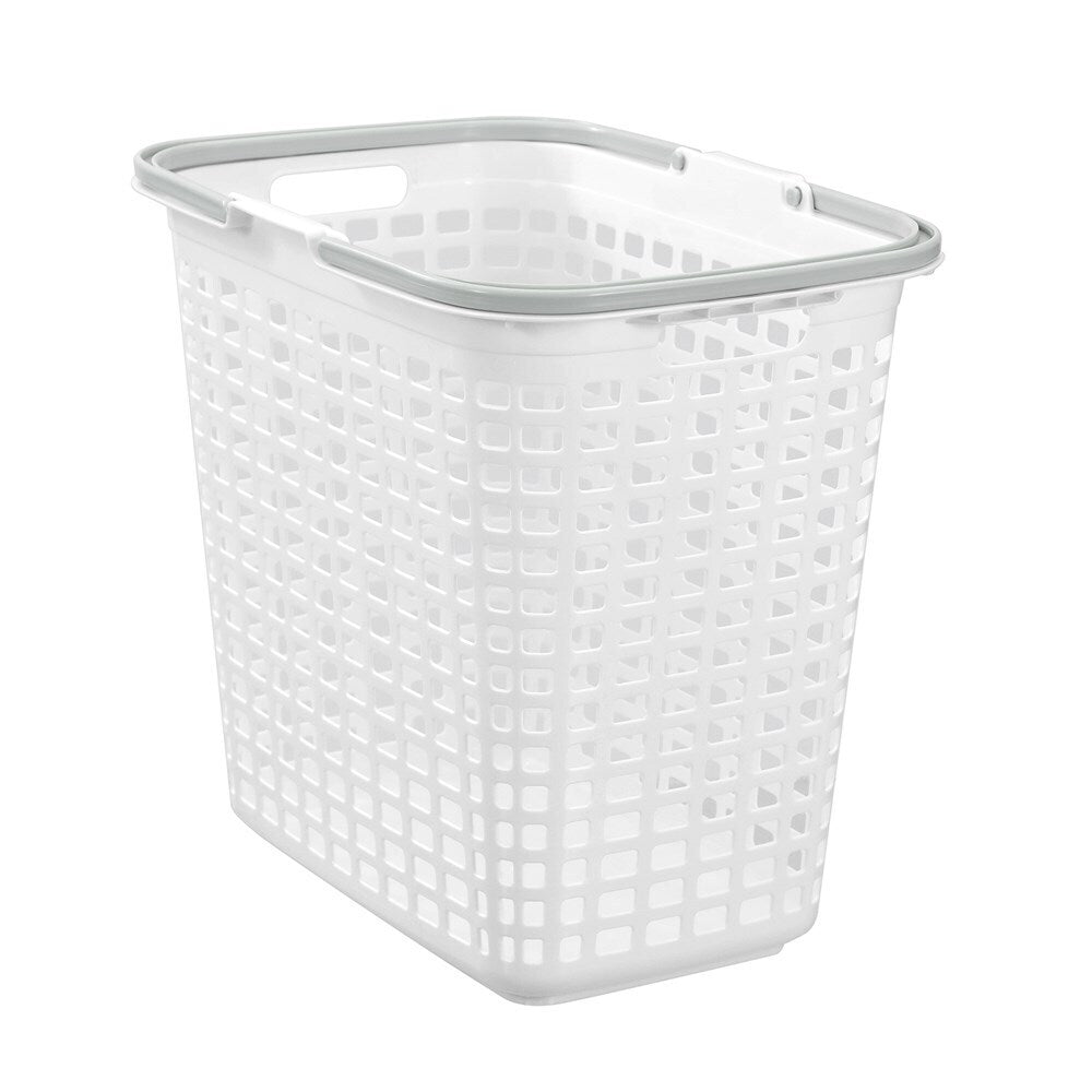 6PK Boxsweden 30L Laundry Carry Basket w/ Handle 44.5x40cm - White