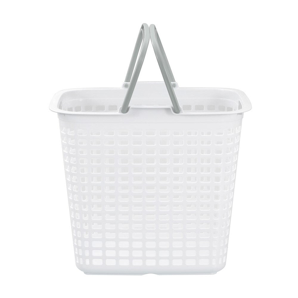 6PK Boxsweden 30L Laundry Carry Basket w/ Handle 44.5x40cm - White