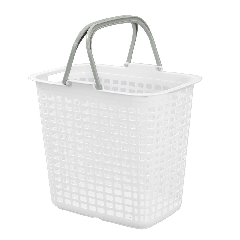 6PK Boxsweden 30L Laundry Carry Basket w/ Handle 44.5x40cm - White