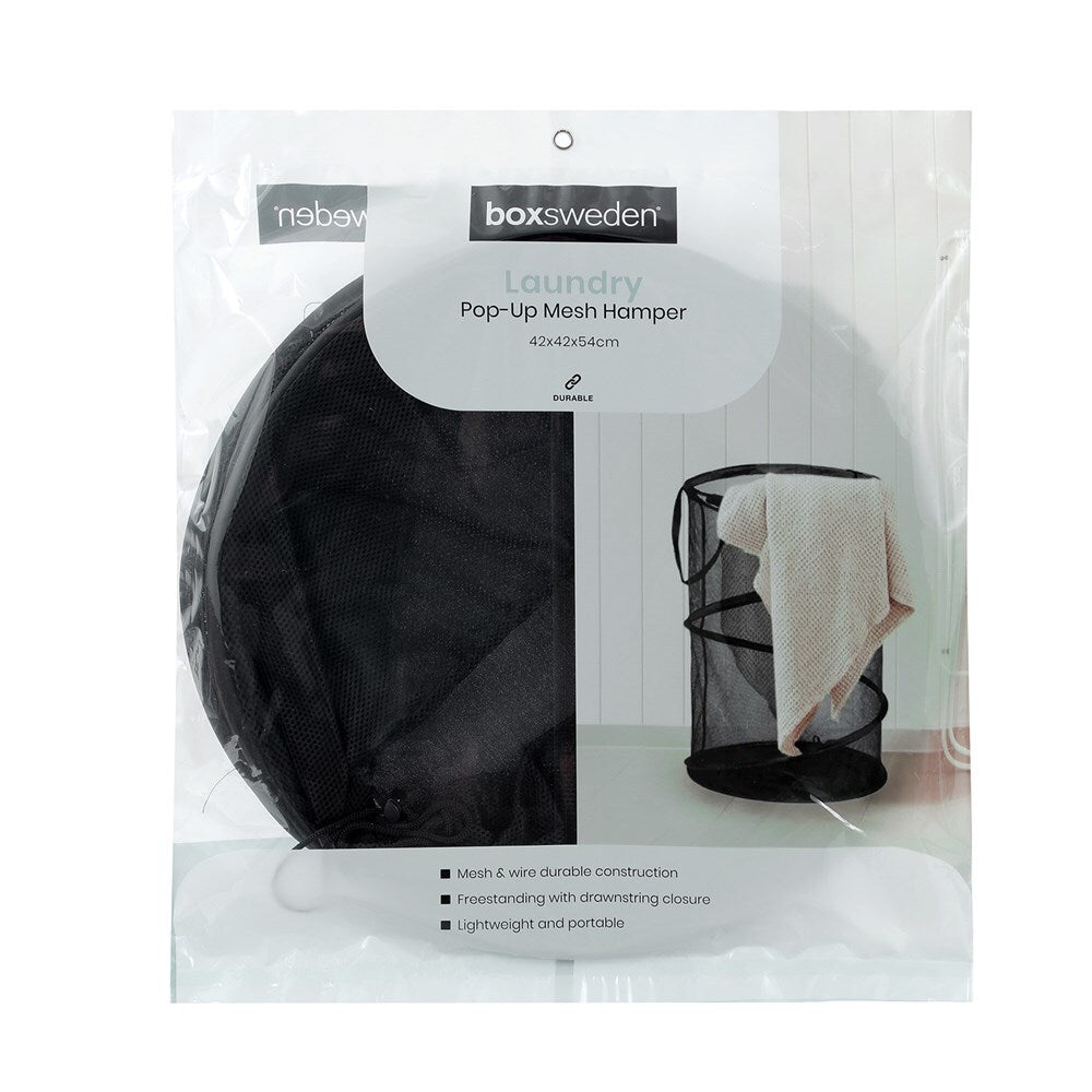 3PK Boxsweden Mesh Laundry Pop-Up Hamper 42x54cm - Assorted