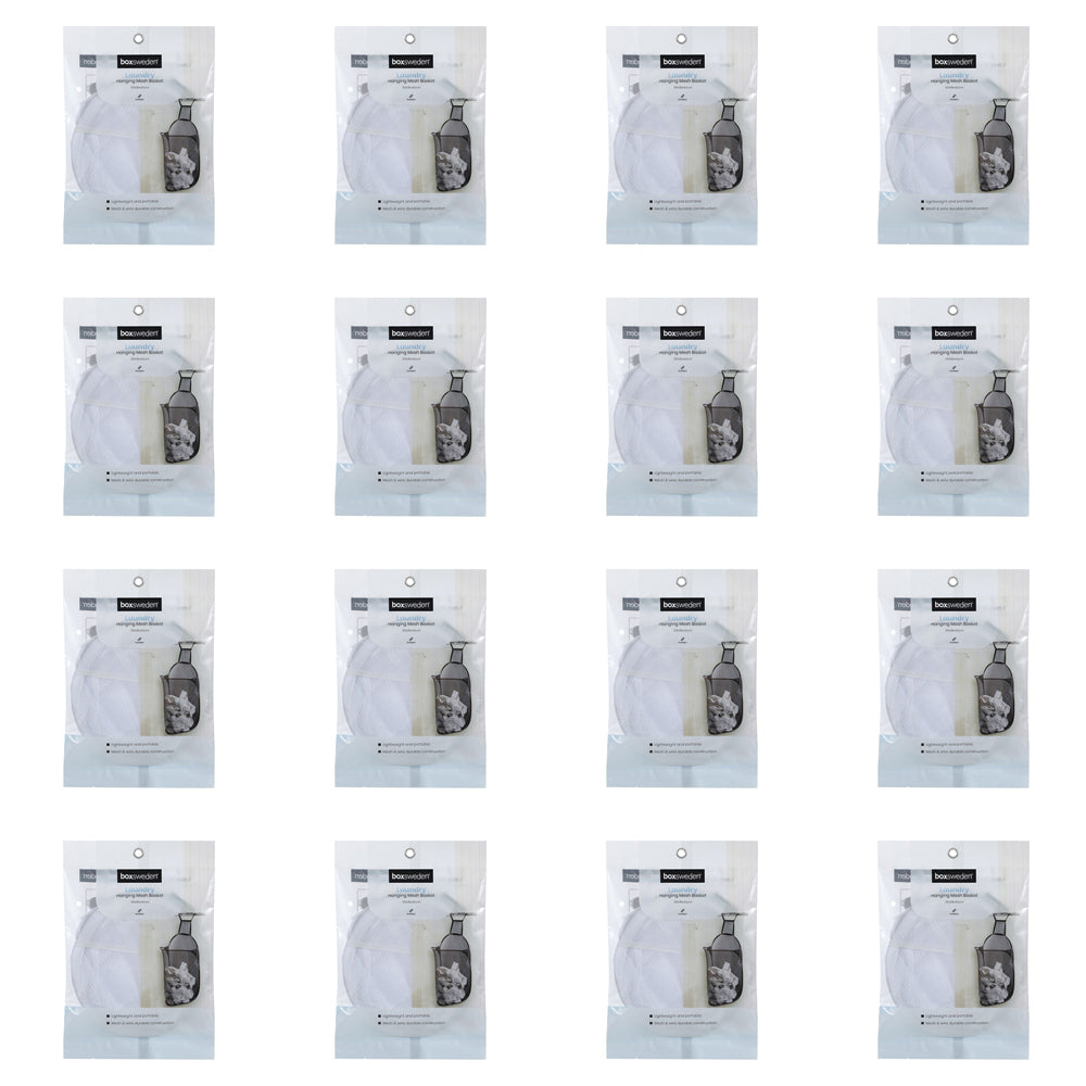 16PK Boxsweden Mesh Laundry Pop-Up Hamper 30x40cm - Assorted