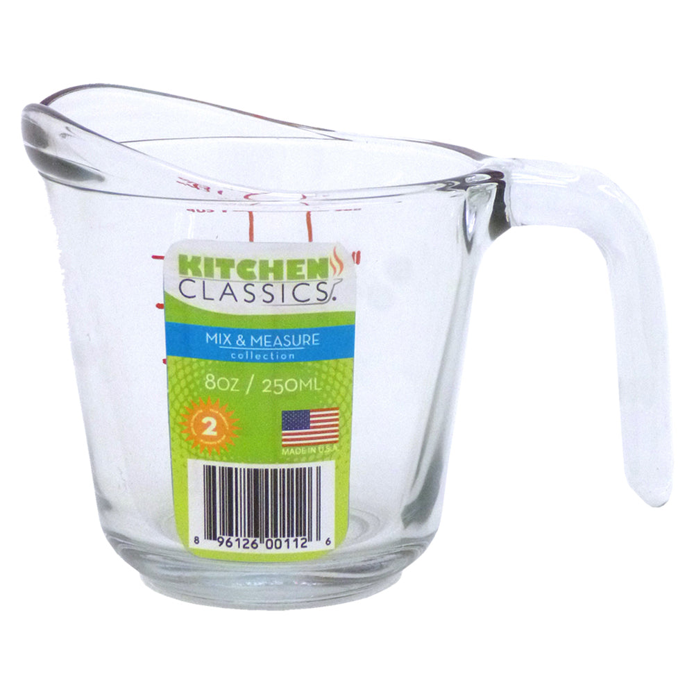 2PK Kitchen Classics Glass Measure Jug 1 Cup/250ml Kitchen Cookware