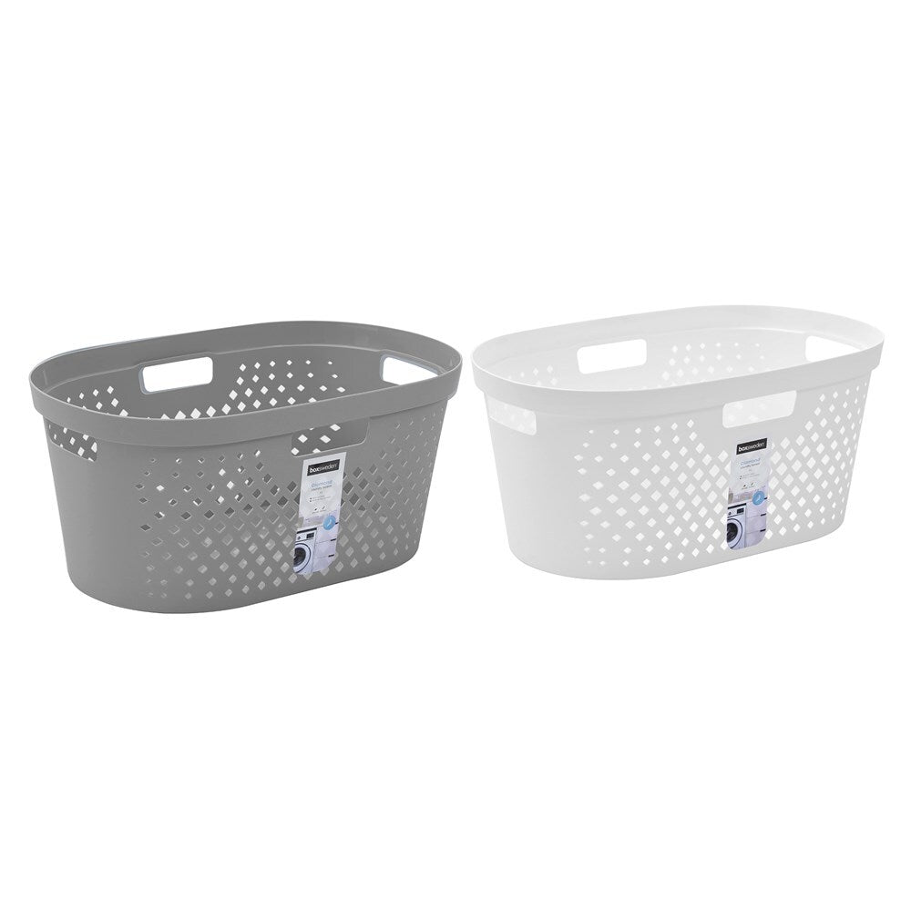 6PK Boxsweden Diamond 40L Laundry Basket Hamper - Assorted