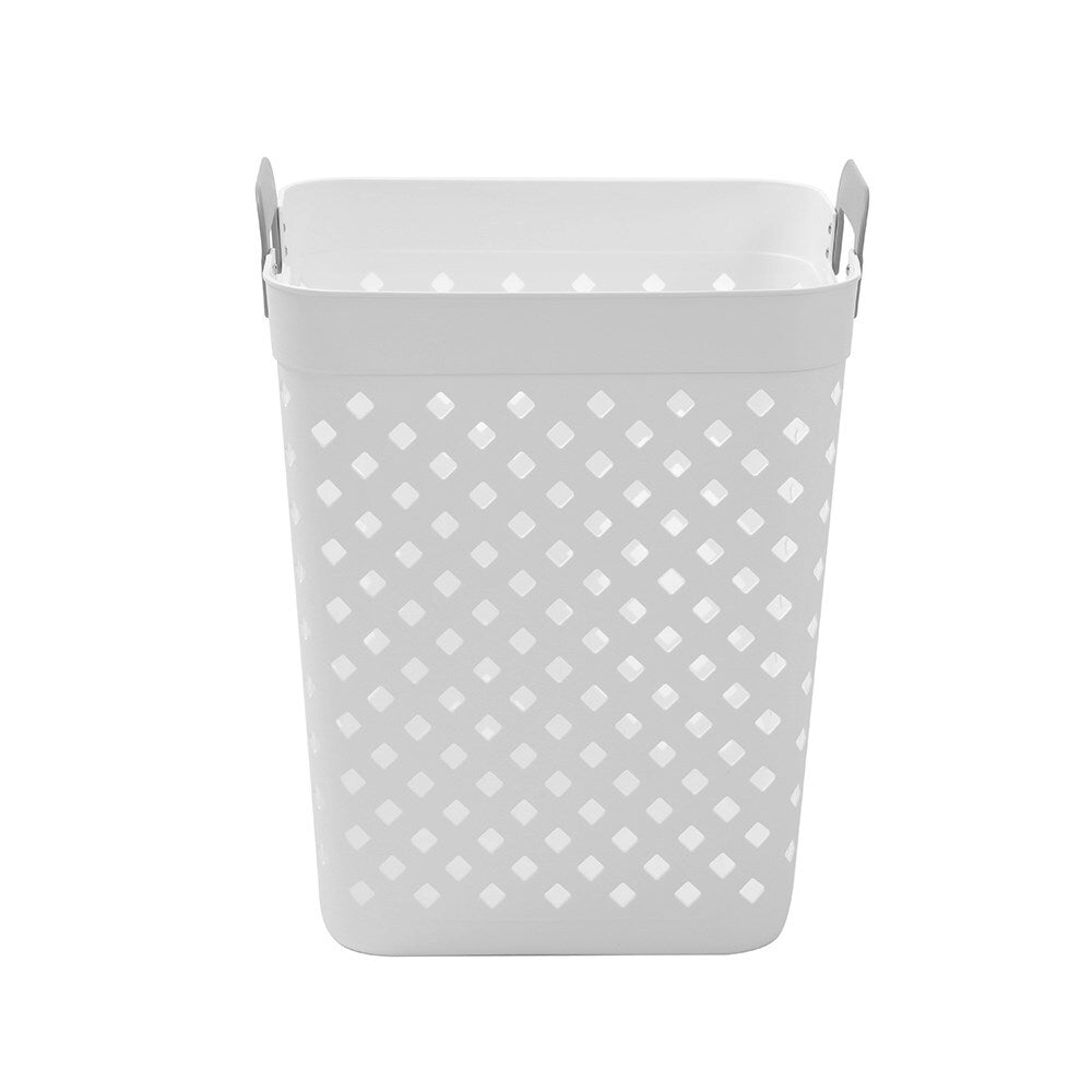 4PK Boxsweden Diamond Laundry Hamper Basket 40x50.5cm - White