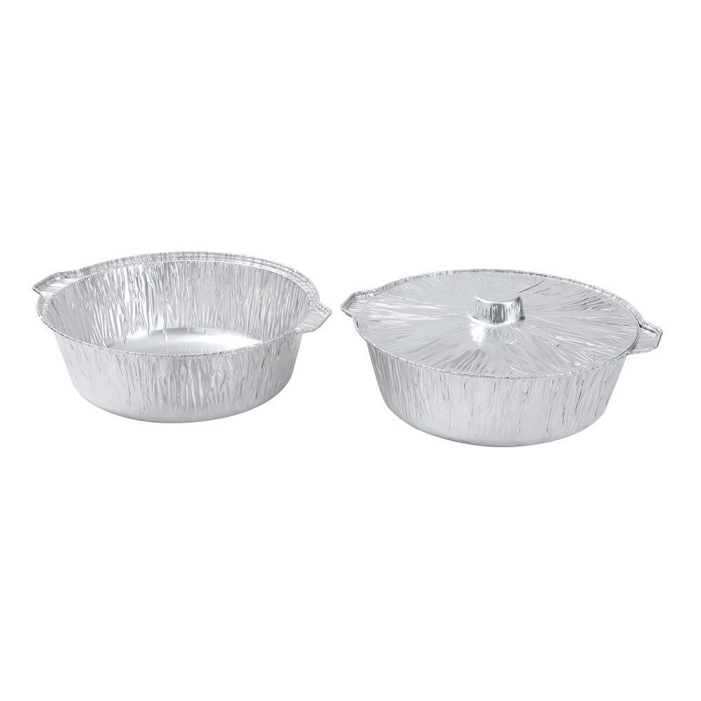 24pc Lemon & Lime Thick and Strong Foil BBQ Pot with Lid 5.5L 34cm