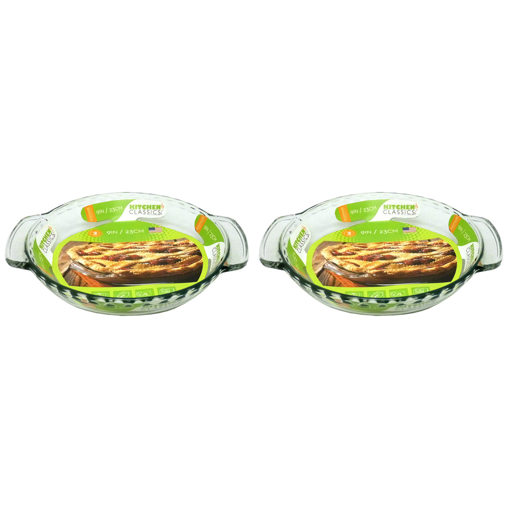 2PK Kitchen Classics Deep Pie Plate Kitchen Bakeware 23cm