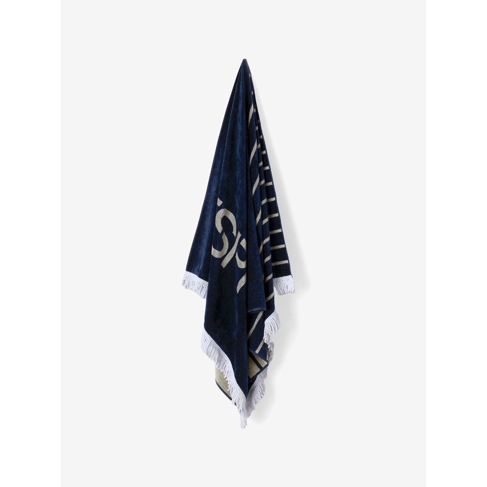 Esprit Cotton Beach Towel w/ Fringes 100x180cm - Rio Navy