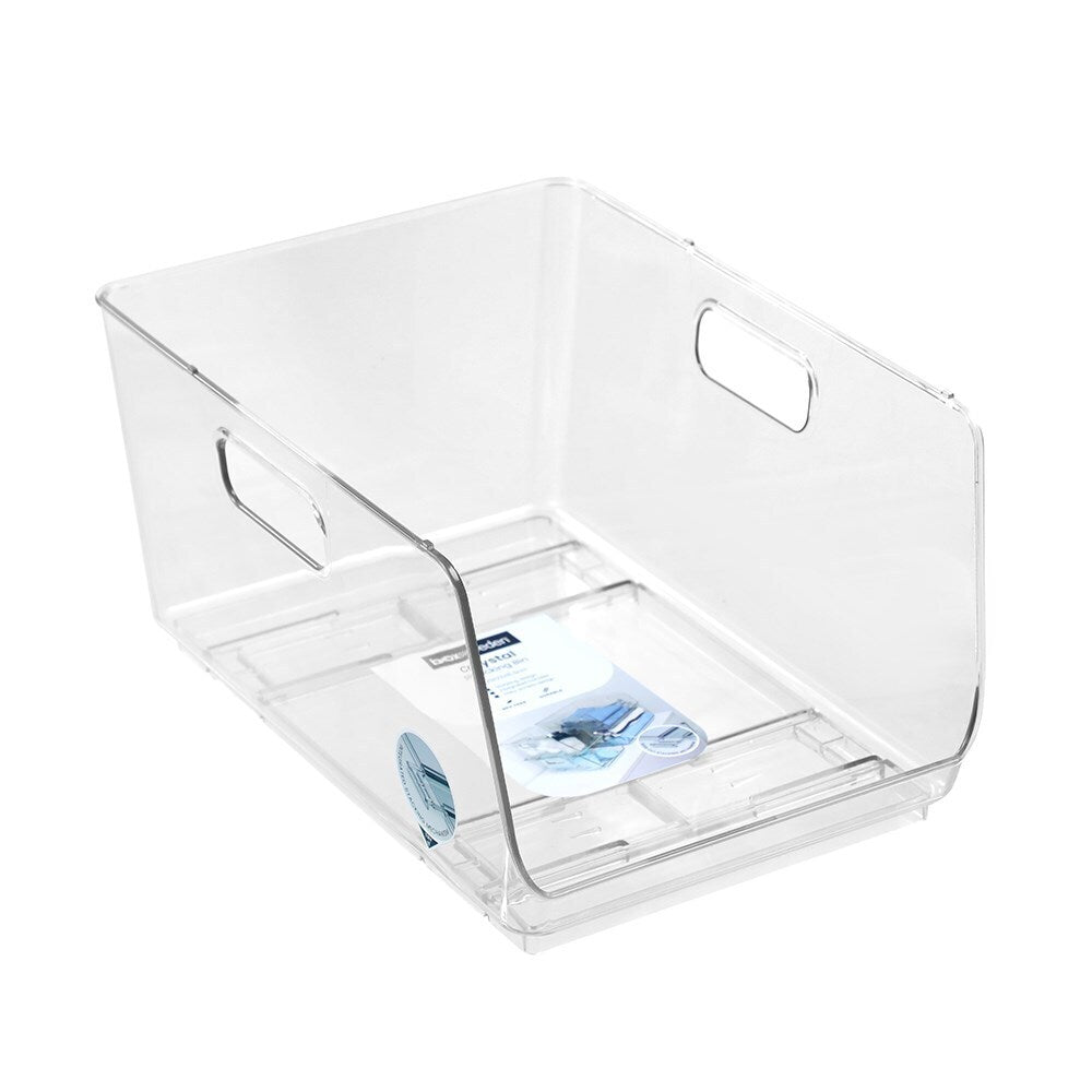 6PK Boxsweden Crystal Stacking Bin Storage 30x22cm - Clear