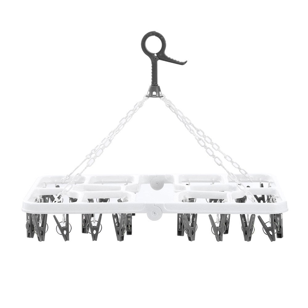 8PK Boxsweden Hangit Foldable 36-Pegs Delicates Hanger 49.5x26cm - Assorted