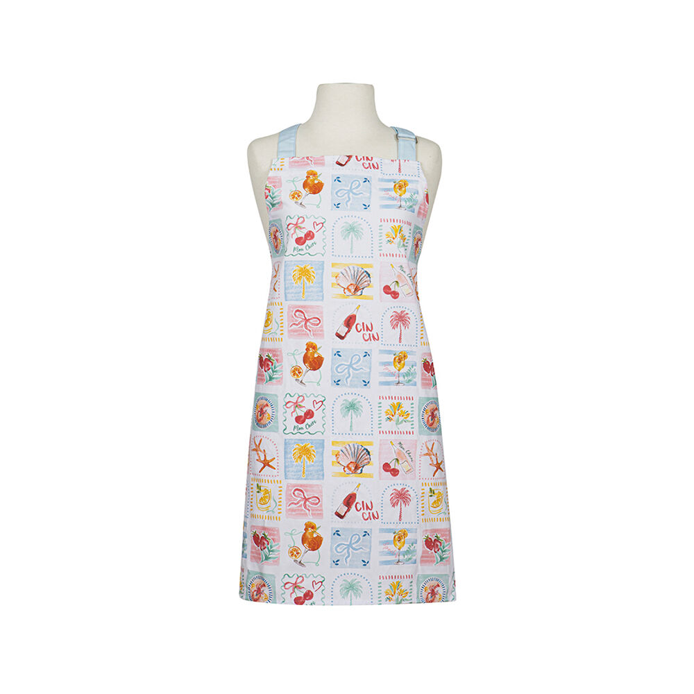 Ladelle Capri Cotton Home/Kitchen Adjustable Cooking Apron Washable/Reusable