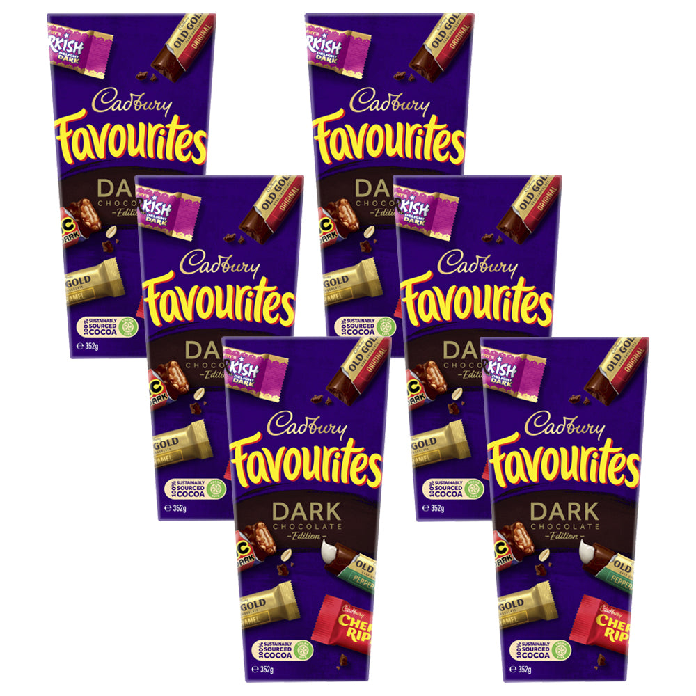 6PK Cadbury Favourites Dark 352g Chocolate Confectionery