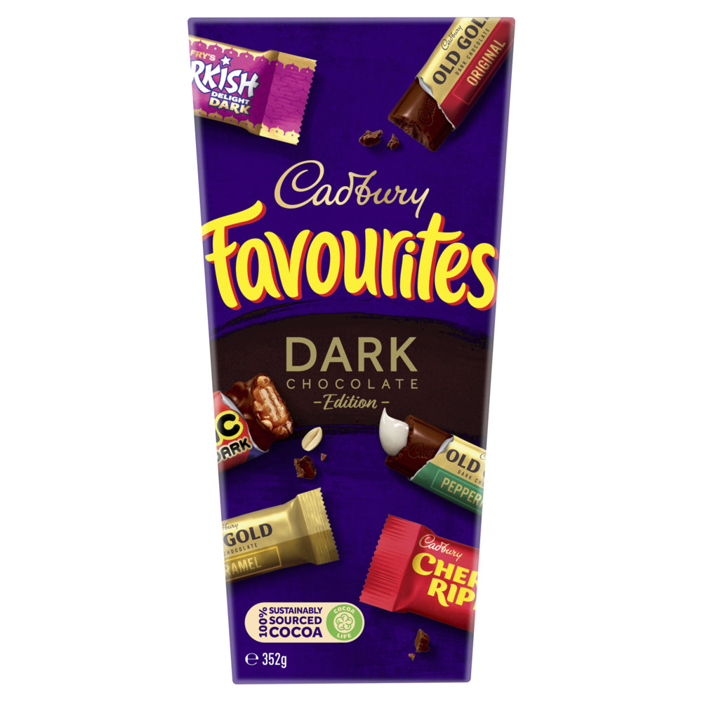 6PK Cadbury Favourites Dark 352g Chocolate Confectionery