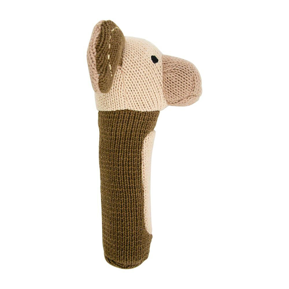 2PK Annabel Trends Baby Hand Rattle Knit Sensory Play Toy 18.5cm Puppy