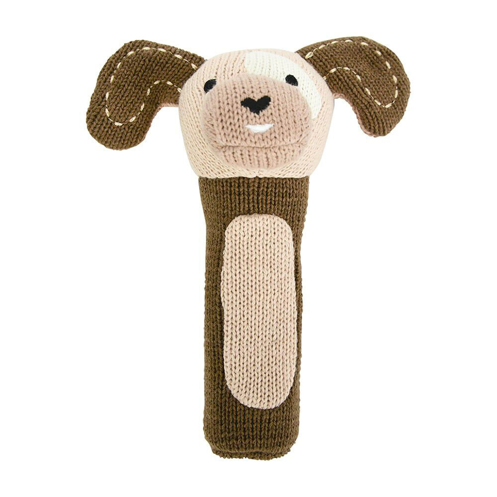 2PK Annabel Trends Baby Hand Rattle Knit Sensory Play Toy 18.5cm Puppy