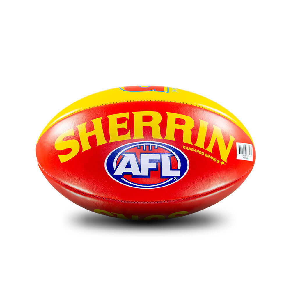 Sherrin PVC AFL Team Logo Football - Gold Coast Suns Size 2 Red & Yellow