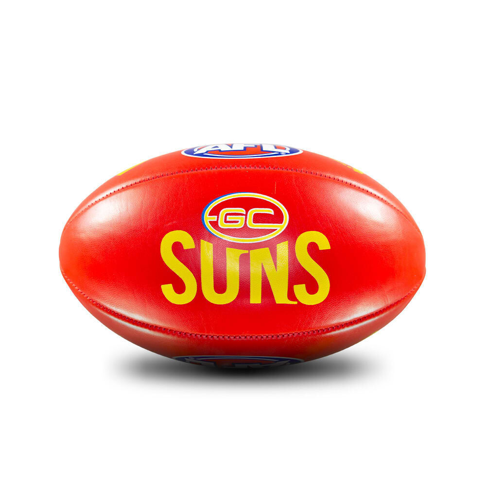 Sherrin PVC AFL Team Logo Football - Gold Coast Suns Size 2 Red & Yellow