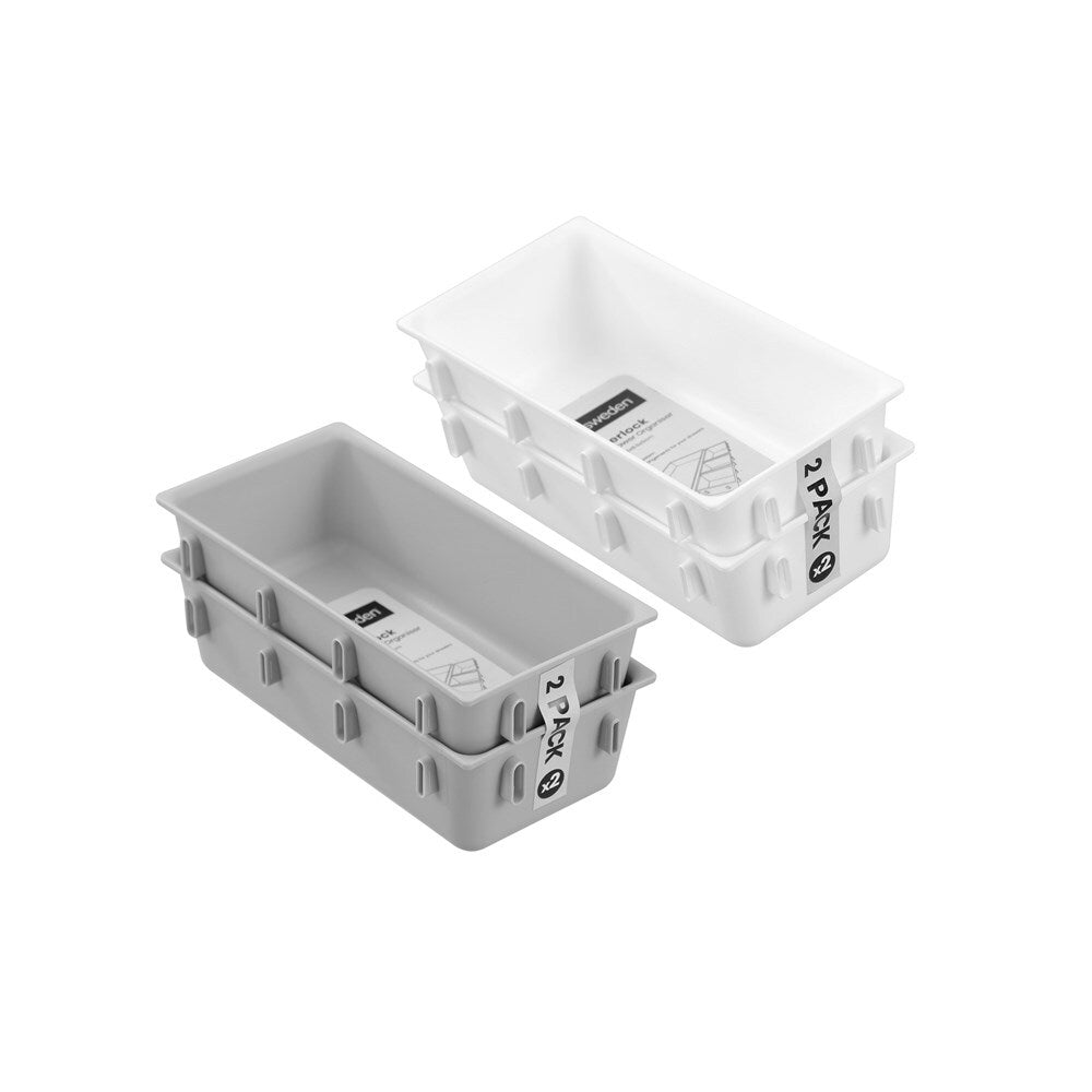 24pc Boxsweden Interlock Drawer Organiser Square 17.5cm - Assorted