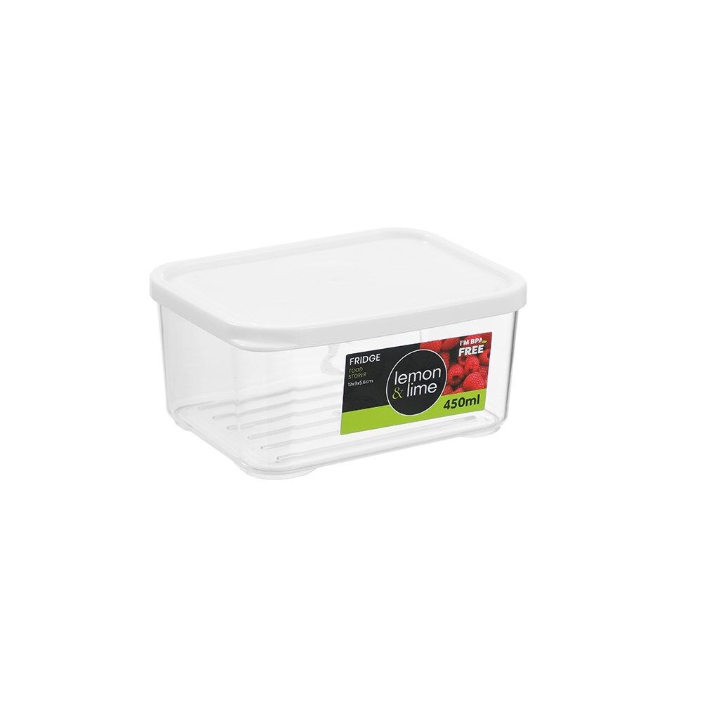 48PK Lemon & Lime Fridge Food Storer Container 450ml 9x5.6x12cm