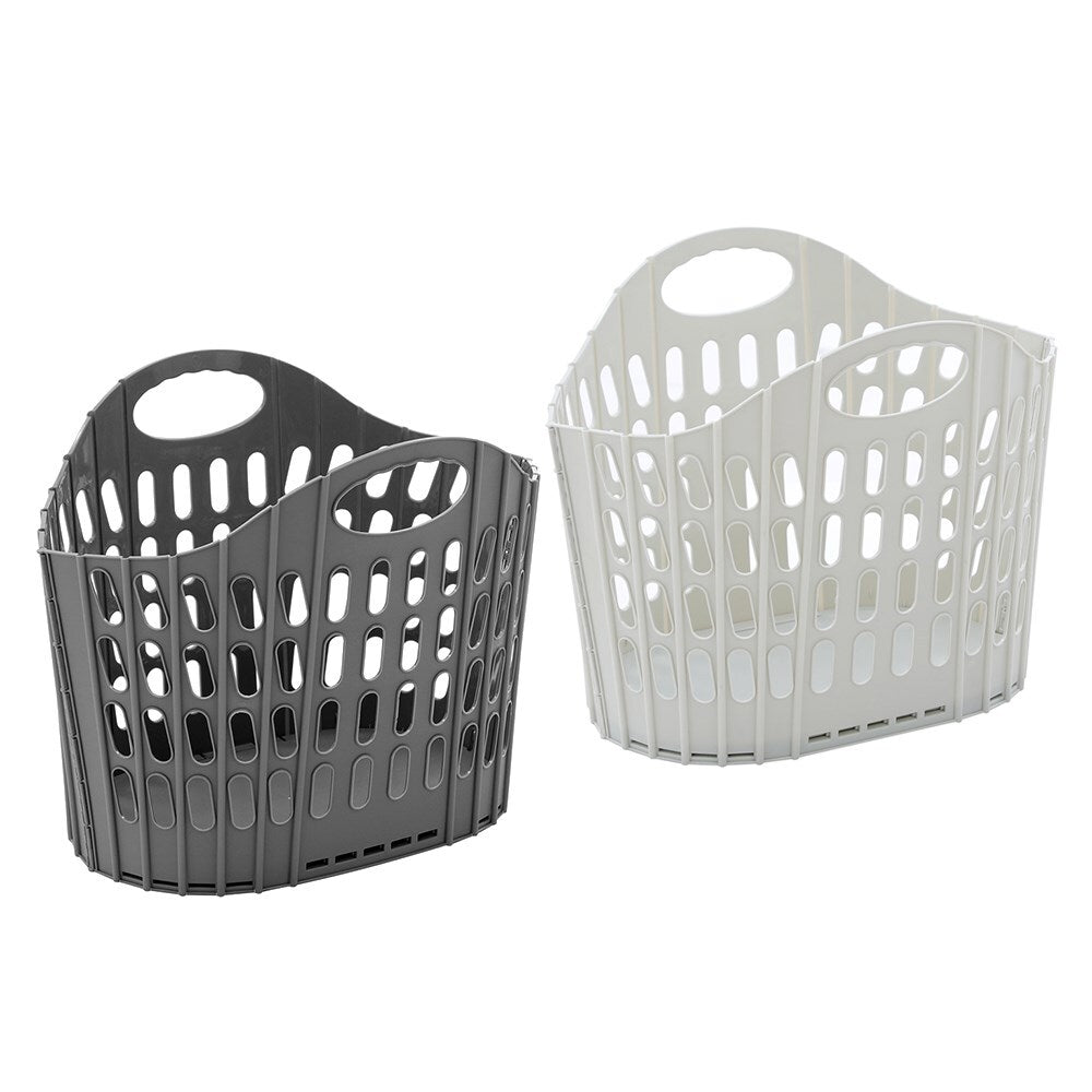 3PK Boxsweden Foldaway Laundry Hamper Basket 52x39cm - Assorted