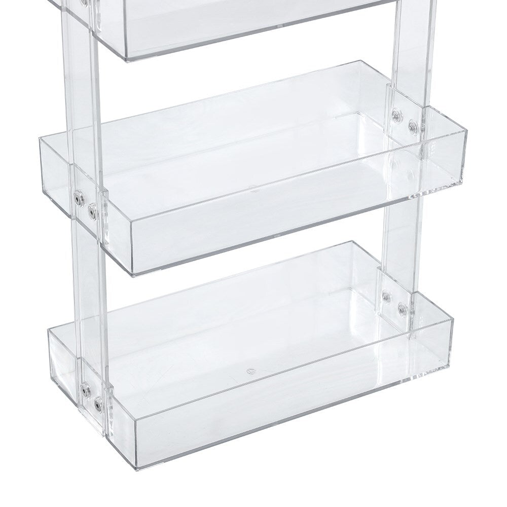 6PK Boxsweden 33cm Crystal Shelf 3-Tier Storage Organiser - Clear