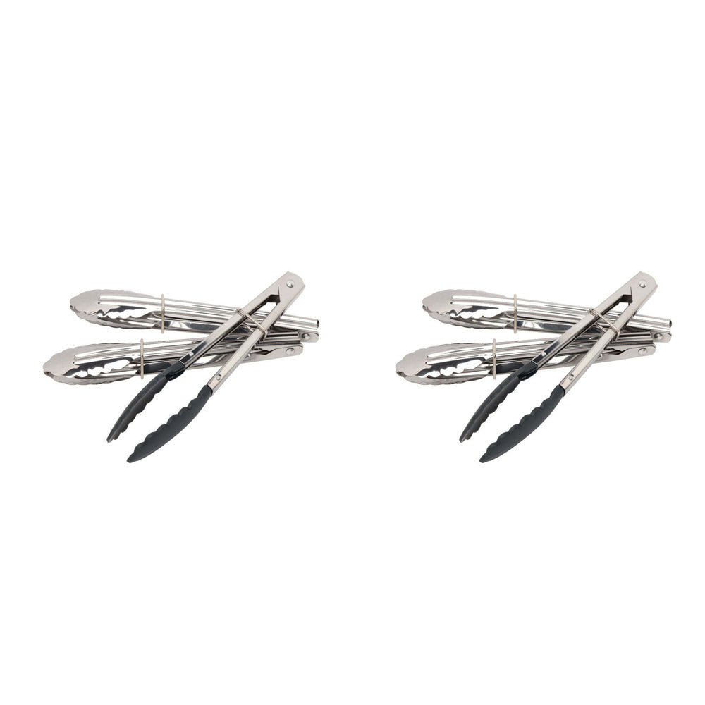 2 x 3pc Wiltshire Mini Stainless Steel Kitchen Cooking Tongs 18cm