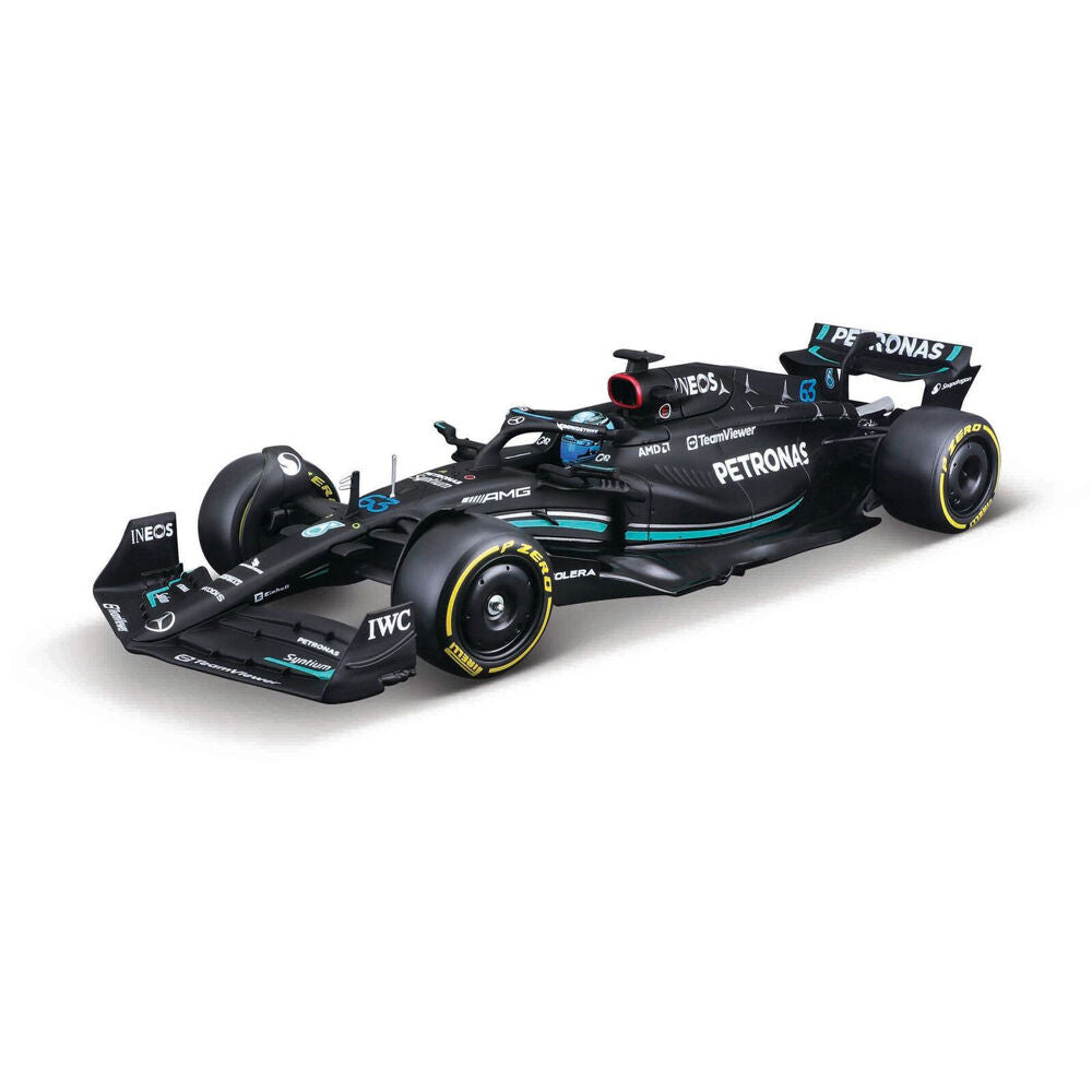 Bburago 2023 Racing Model Kit F1 Mercedes-AMG W14 #63 - Russell w/ Helmet 1:24