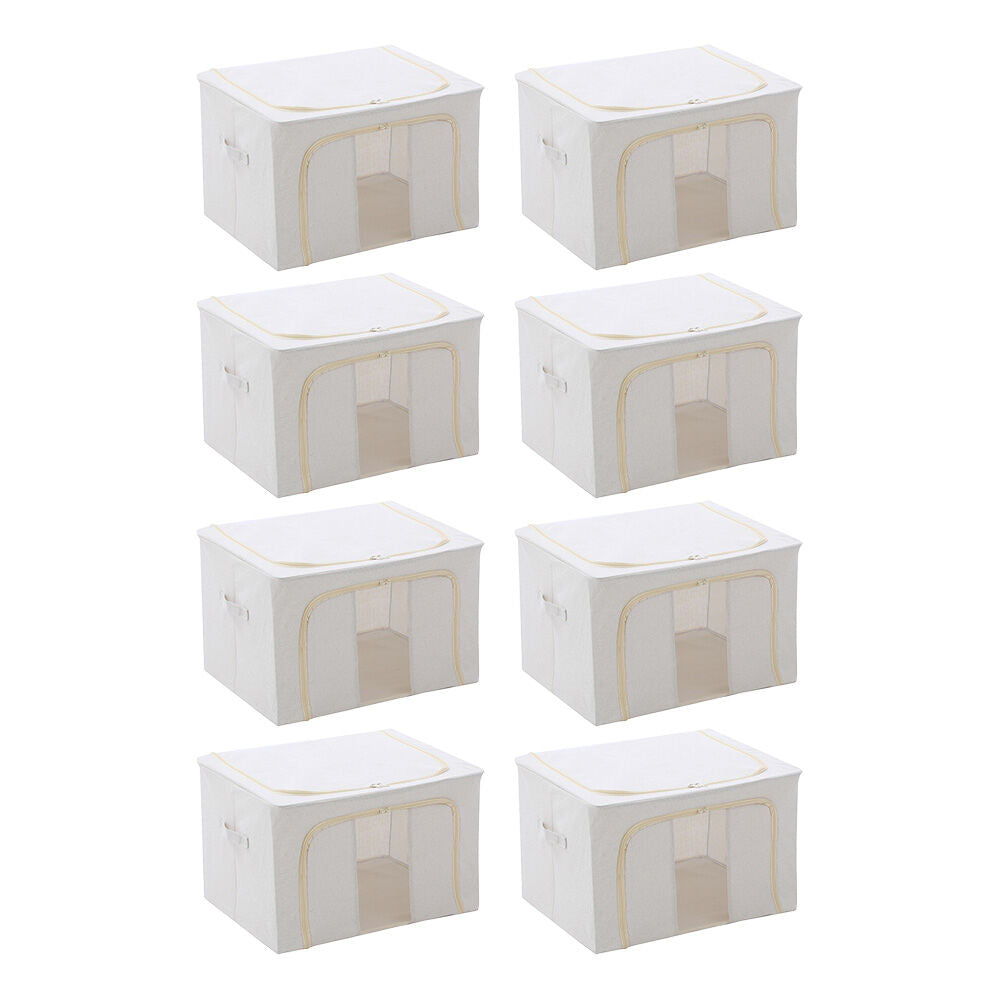 8PK Boxsweden Kloset Linen Storage Box with Metal Frame 50x40x33cm