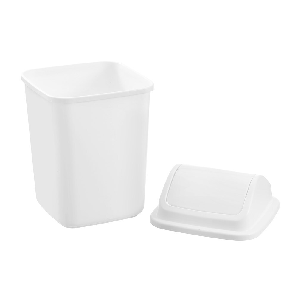 4PK Boxsweden 8L/33cm Swing Top Bin Trash Container - White