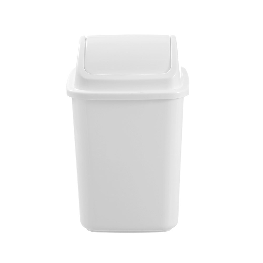 4PK Boxsweden 8L/33cm Swing Top Bin Trash Container - White
